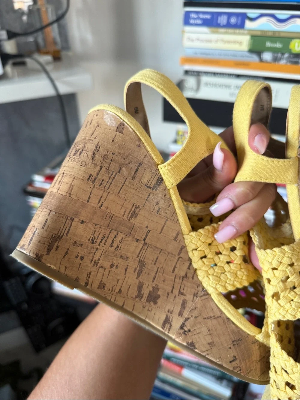 Woven Yellow Wedges